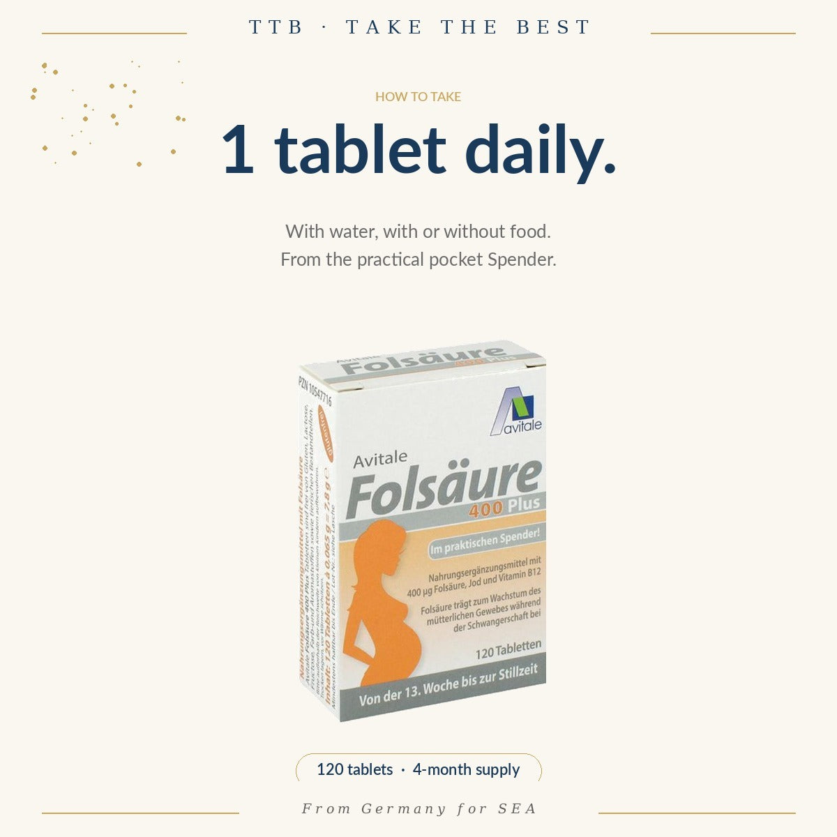Folic 400 + Iodine & B12 | Avitale
