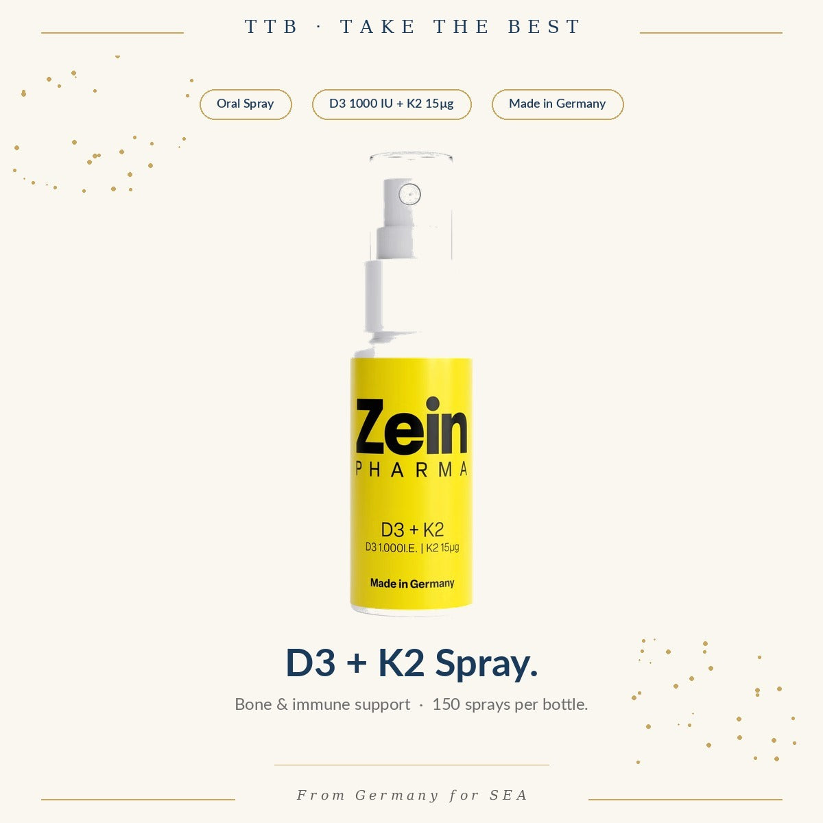 Vitamin D3 + K2 Spray 1000 IU | ZeinPharma