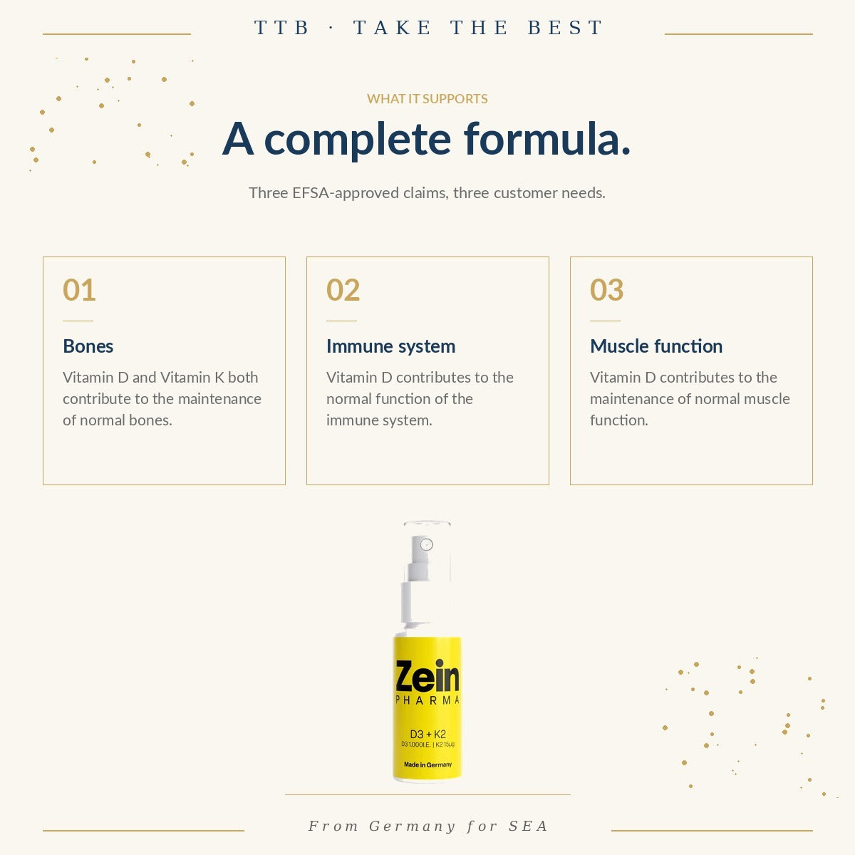 Vitamin D3 + K2 Spray 1000 IU | ZeinPharma