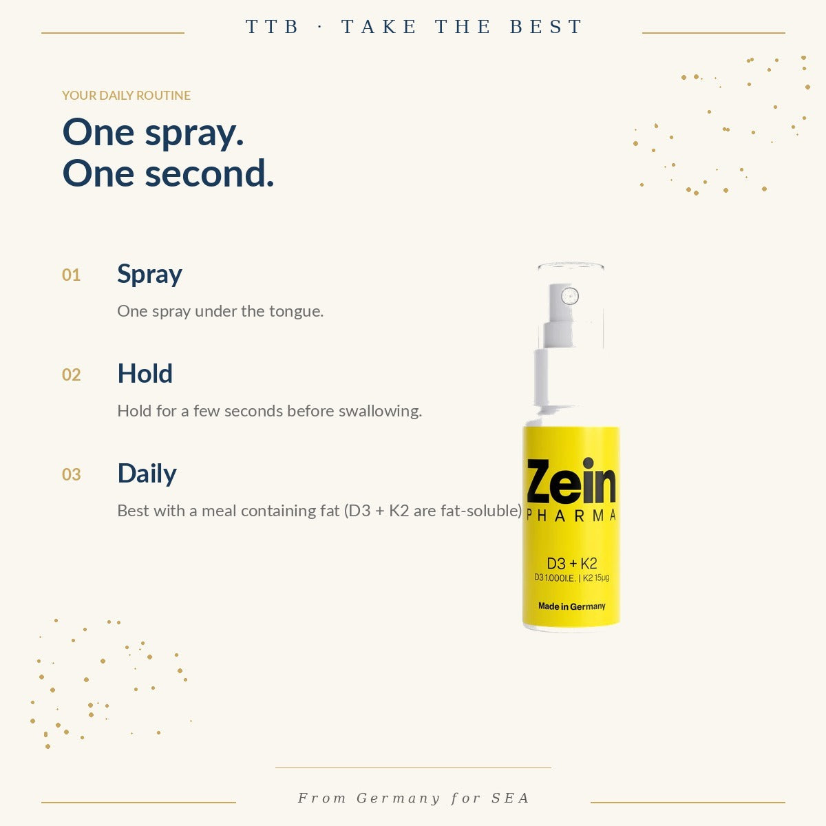 Vitamin D3 + K2 Spray 1000 IU | ZeinPharma