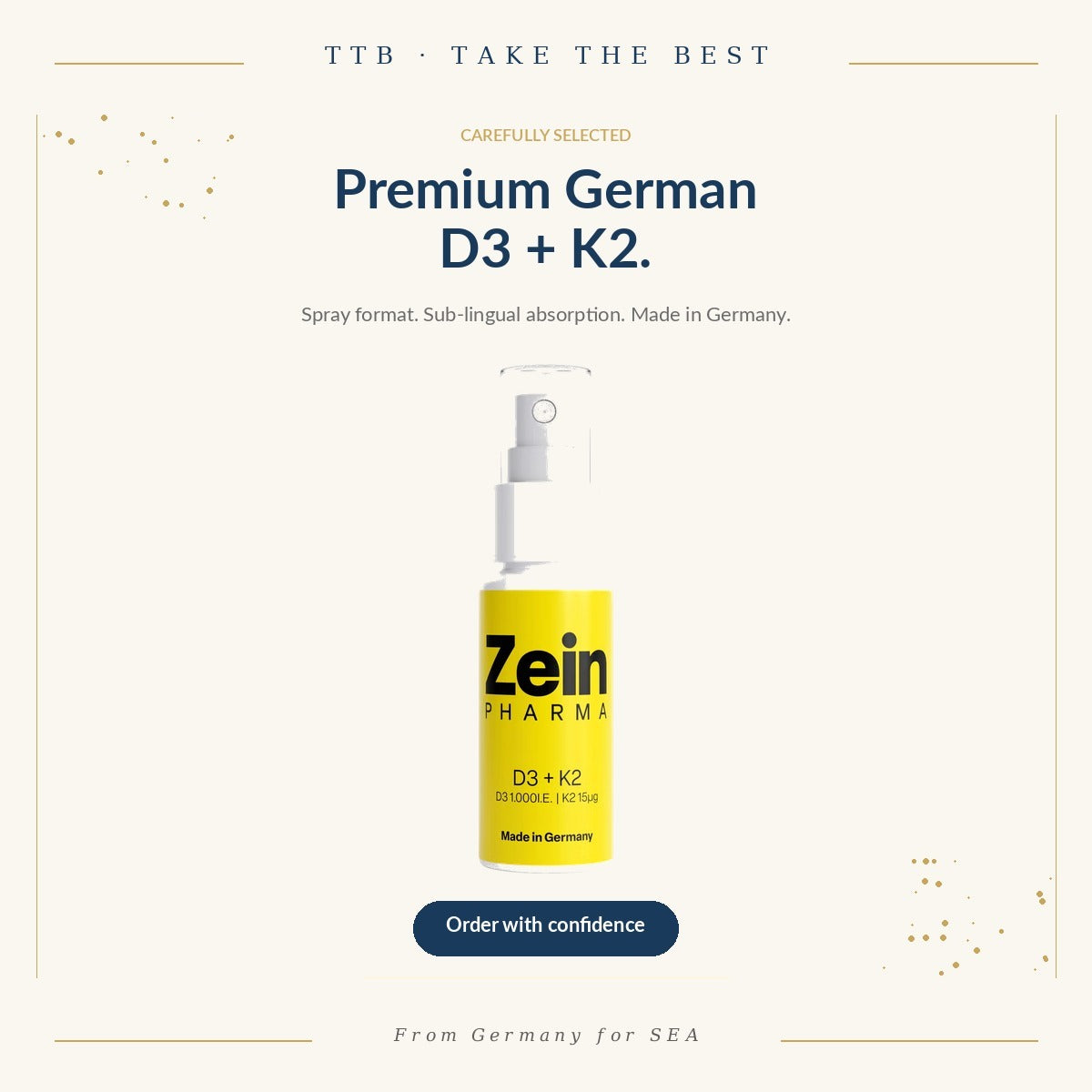 Vitamin D3 + K2 Spray 1000 IU | ZeinPharma